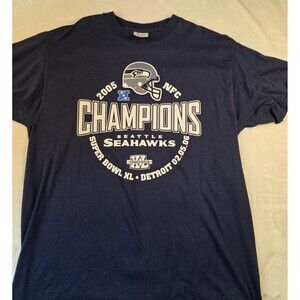 2005 Seattle Seahawks NFC Champions Super Bowl‎ XL T-Shirt Men's L